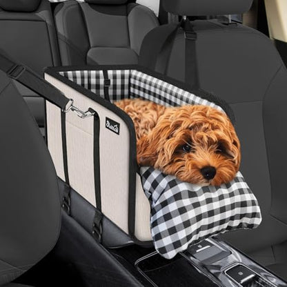 SlowTon Console Dog Car Seat, Dog Booster Seat for Small Dogs Under 11lbs by SlowTon