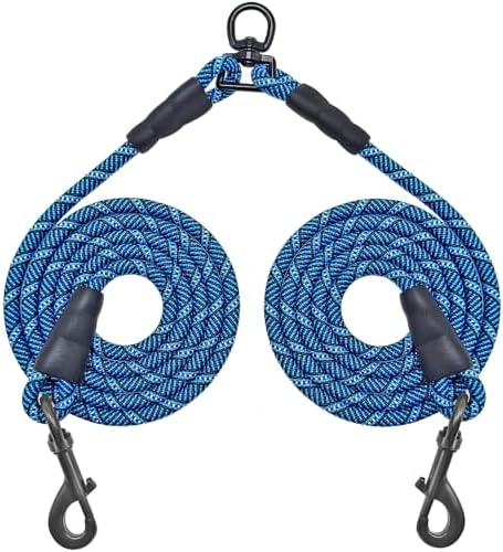 5 FT Double Dog Leash Coupler, Extension Rope for Two Dogs Walking by Mycicy