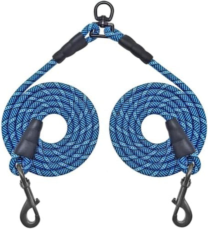 5 FT Double Dog Leash Coupler, Extension Rope for Two Dogs Walking by Mycicy