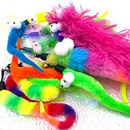 AcceLeah 16Pcs Cat Wand Refills, Worm Dragonfly Attachments for Indoor Cats - Image 3