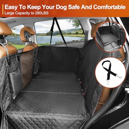 Vailge Dog Car Seat Cover, Dog Hammock for Car Backseat, Non Inflatable seat Cover for Back seat,Hard Bottom Back Seat Protector for Cars,Trucs & SUVs - Image 4