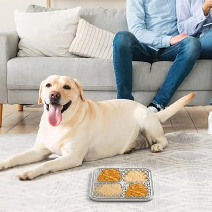 Dog Lick Mat, Dog Slow Feeder, Non-Slip Design Lick Mat for Dogs and Cats, Boredom and Anxiety Reducer,Suitable for Treats, Yogurt, Peanut Butter (1Pack Grey) - Image 6
