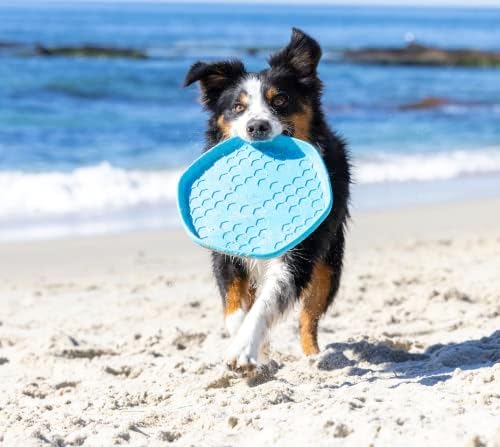 PROJECT HIVE ·PET COMPANY· Dog disc - Great for Fetch - Includes a Lick mat on Back - Floats in Water, Smooth Glide - Made in The USA (Soothing Vanilla) - Image 5