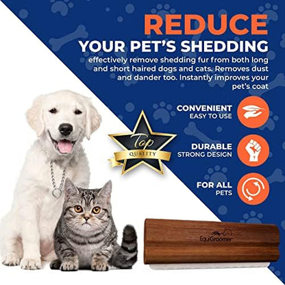 EquiGroomer 5-Inch Undercoat Deshedding Brush for Dogs & Cats, Mahogany - Image 6