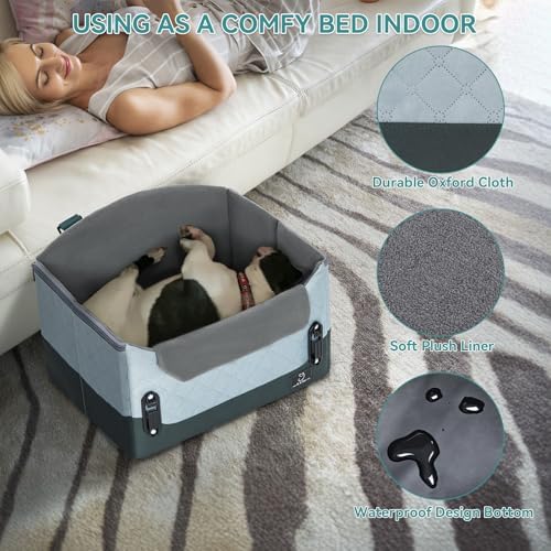 A 4 Pet Dog Car Seats for Small Dogs, Under 25 lbs, Patent Buckles - Image 6