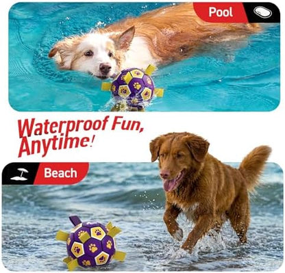 QDAN Dog Balls Toys, Soccer Ball with Straps, Herding Ball Toy, Puppy Toy - Image 2