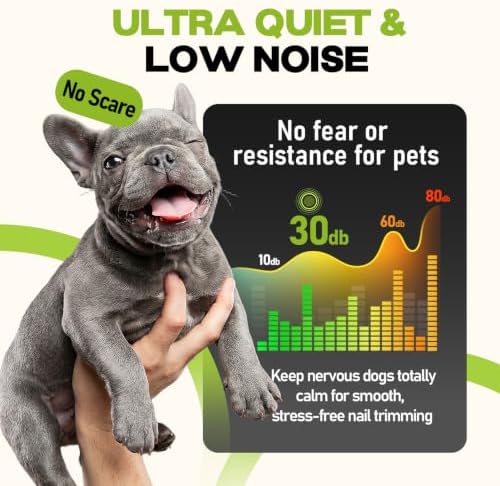 Whisper-Quiet Dog Nail Grinder 50%More Power for Sensitive Dogs,Cat - Image 2