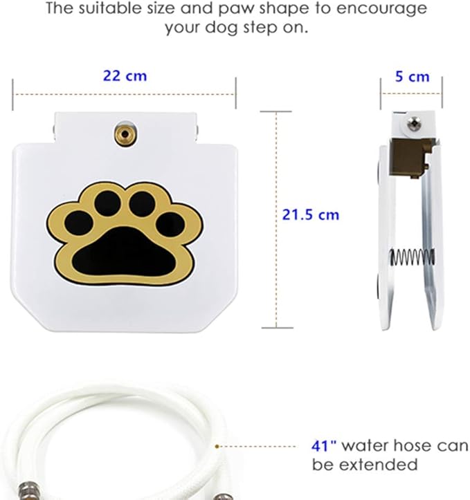 Piepea Brass Valve Outdoor Dog/Pet Water Fountain, Step On Dog/Pet Water Dispenser System for Fresh Water, Upgraded Version providing Constant Stream,41" Hose