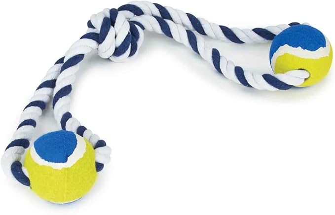 Figure 8 Dog Toys Fun and Colorful Choices Tug Toss Fetch Play Ropes or Rubber Loops (Rope X Red)