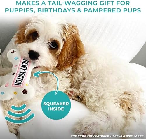 Haute Diggity Dog Chewy Vuiton Bone Plush Dog Toy, Designer Parody Toy - Image 6