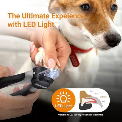 Dog Nail Clipper with Light, Illuminates Nail Clipper Kit or Bloodline for Safe, Easy Trimmers, Extra Sharp for Thick Nails, Quick Sensor, Avoid Over Cutting Toenail, for Cats & Dogs - Image 3
