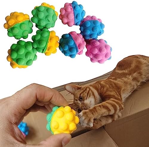 Pet Ball Foam Sponge Ball Cat Toy Soft Bouncy Noise Free (Fun Softball) - Image 3