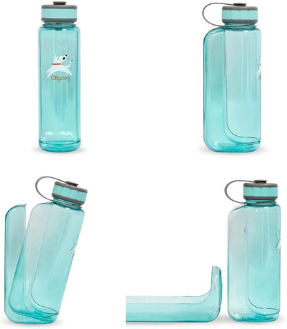 OllyDog OllyBottle Tritan Water Bottle with Detachable Dog Bowl | BPA Free Leakproof | 34oz | Share Water with Your Dog | Hiking Travel Camping (1L, Aqua Blue) - Image 6