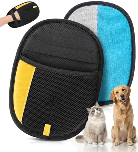 Pet Hair Removal Glove for Dogs & Cats - Upgraded Reusable Electrostatic Pet Hair Glove, Pet Hair Remover Tool for Laundry, Couch, Carpet & Car Seat, Gentle Grooming Mitt by Unknown