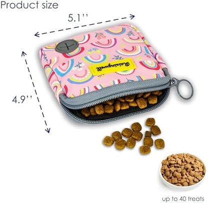 Raisingwell Dog Treat Pouch for Pet Walking and Training with Clicker Poop Bags Small Fanny Zipper Pack Holder for Puppy Snack Dispenser Kit for Leash and Outdoor Use (Rainbow) - Image 3