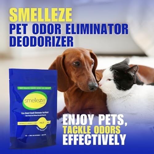 SMELLEZE Natural Pet Odor Eliminator Deodorizer Granules - 2 lb. Bottle - Image 2