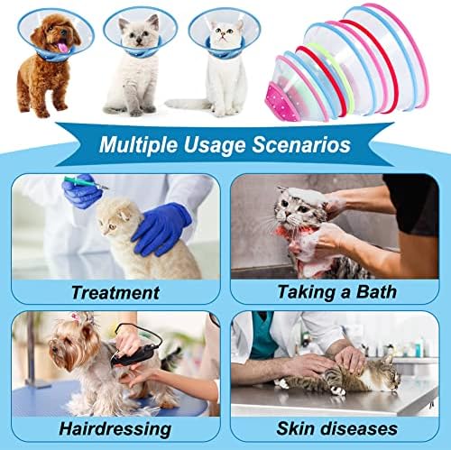 Vivifying Dog Cones for Small Dogs, Adjustable 5.7-8in Pet Cone, Lightweight Recovery Elizabethan Collar for Cats, Puppies and Mini Dogs (Blue) - Image 6