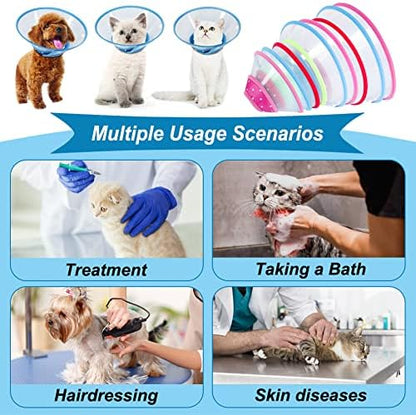 Vivifying Dog Cones for Small Dogs, Adjustable 5.7-8in Pet Cone, Lightweight Recovery Elizabethan Collar for Cats, Puppies and Mini Dogs (Blue) - Image 6