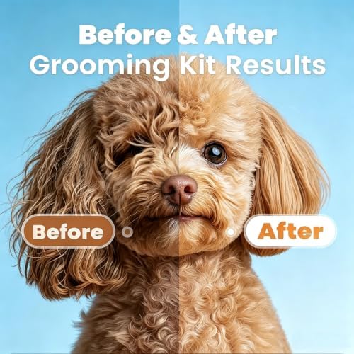 Pet Grooming Brush Cat Dog Undercoat Rake Comb Cats Shedding Brush with Metal Comb for Detangling and Dematting Pets Hair Double-Sided Shedding Comb for Dogs Cats-3PCS - Image 6