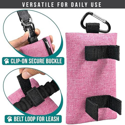 PetAmi Dog Poop Bag Holder for Leash, Pet Waste Bag Dispenser, Pink - Image 3