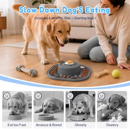 Lick Mat for Dogs & Cats with Interactive Rolling Ball & Suction Cups - Image 2