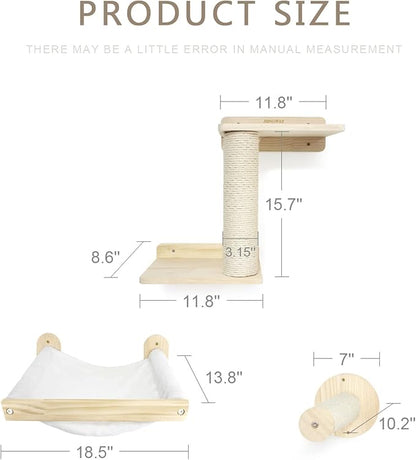 SONGWAY Cat Shelves and Perches for Wall - Wall Mounted Cat Shelf