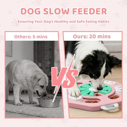 Dog Puzzle Toy for Smart Dogs, Interactive Dog Enrichment Toys,Level1(Pink) - Image 6
