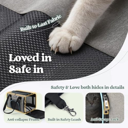 rabbitgoo Cat Carrier Soft with Safety Buckles, Sturdy Comfortable Pet Bag - Image 2