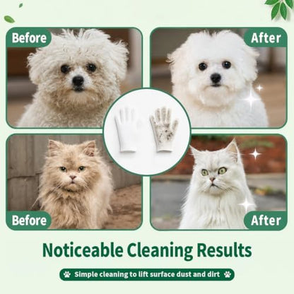 Disposable Pet Glove Wipes 6 Count, No‑Rinse Thick Wipes for Dogs&Cats - Image 2