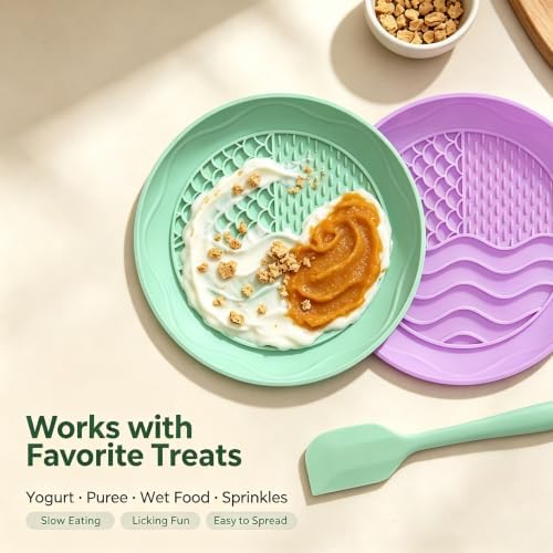 2Pcs Lick Mat for Dogs Cats,Suction Slow Feeder with Fish Scale - Image 4