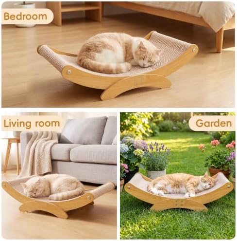 Extra-Larger Sisal Cat Scratcher Bed, Furniture Protector for Indoor Cats - Image 4