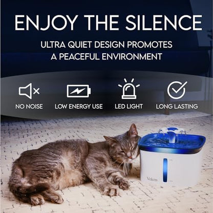 Veken Innovation Award Winner 95oz/2.8L Cat Water Fountain - Image 6