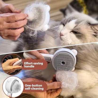 Cat Steam Brush with 2 Spray Levels & Release Button 4-in-1 Cat Water Brush - Image 5