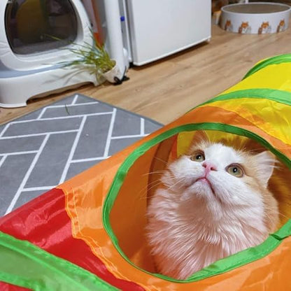 Cat Tunnel Toy with Hanging Ball, Cat Tunnel，Cat Tunnels for Indoor Cats - Image 6
