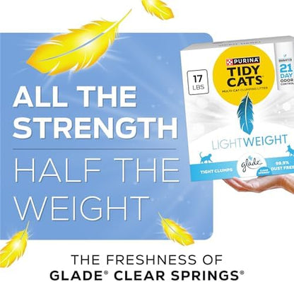 Purina Tidy Cats LightWeight Glade Clear Springs Litter, 17 lb - Image 4
