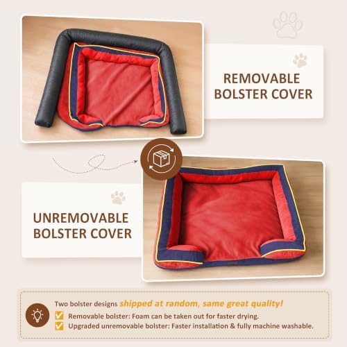 Comfort Expression Orthopedic Dog Beds for Large Sized Dog with Bolster - Image 6