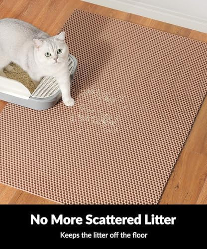 Cooyes Cat Litter Mat - Cut to Fit Any Place, 40"x28" Litter Trapping Mat - Image 3