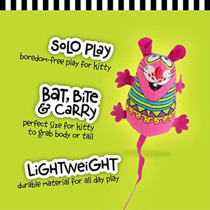 Bamboo Pet CAM650384 Fat Cat Kitty Hoots Eeeks Chic Catnip Toy, Multicolor - Image 5