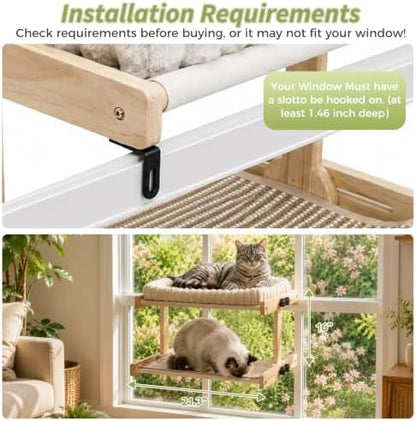 Teabelle Double Layer Cat Window Perch with 3 Interchangeable Mats - Image 7