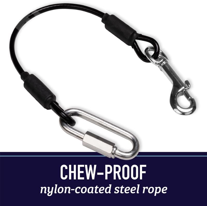 Leashboss Dog Car Seat Belt Restraint - No-Chew Heavy Duty Car Seatbelt for Pets - 5 Sizes - Coated Steel Rope to Prevent Chewing - Car Tie Out Cable for Dogs (36 in) - Car Tethers For Dogs - Pet Belt - Image 6