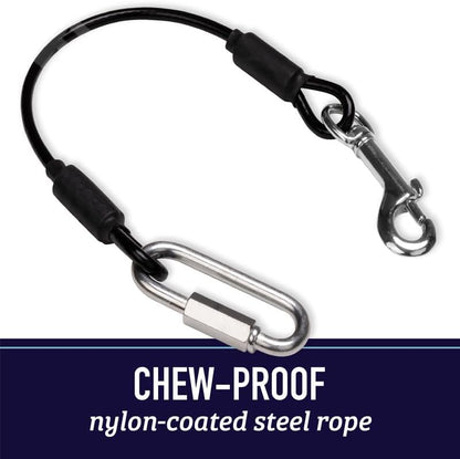 Leashboss Dog Car Seat Belt Restraint - No-Chew Heavy Duty Car Seatbelt for Pets - 5 Sizes - Coated Steel Rope to Prevent Chewing - Car Tie Out Cable for Dogs (36 in) - Car Tethers For Dogs - Pet Belt - Image 6
