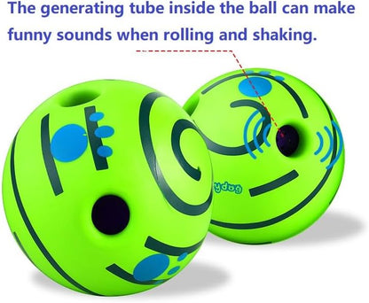 Wobble Giggle Ball for Dogs Durable Interactive Dog Toys for Small Medium Large Dogs (Blue/White, S/3.15 inch) - Image 3