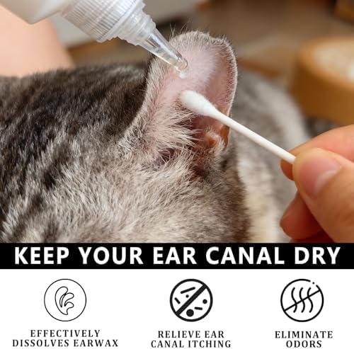 Dog Ear Cleaner Solution & Medicated Ear Drops for Dogs - Ear Infection Treatment for Itchy, Smelly Ears, Wax Buildup and Healthy Cleaning Maintenance (2 fl oz) - Image 3