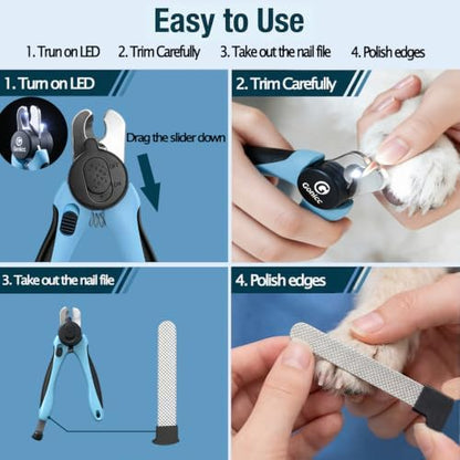 gonicc LED Pet Nail Clippers for Small Dogs and Cats - Image 4