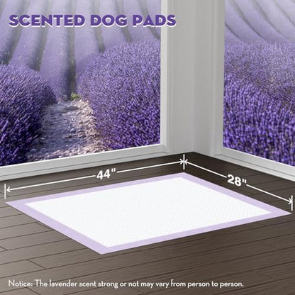 CROCI Puppy Pads with Adhesive Tabs Leak Proof Lavender Scent 28x44in 30Ct - Image 2