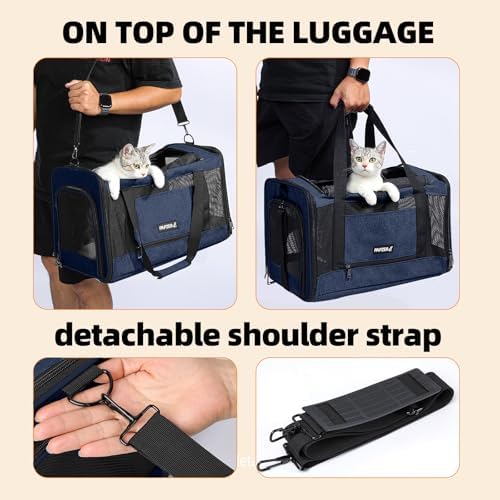 Cat Carrier Soft-Sided Travel Bag for Medium to Large Cat Over 15lbs - Image 6