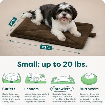 FurHaven ThermaNAP Self Warming Cat Mat, Dog Bed for Crates with Self-Warming Technology for Cozy Rest, Fully Machine Washable, Small, Plush Faux Fur, Espresso - Image 3