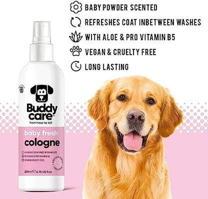 Buddycare Dog Perfume - Baby Fresh Dog Cologne Spray (200ml) - Dog Spray Deodorizer Perfume for Smelly Dogs - Refreshing Scented Grooming Solution - Pet Odor Eliminator and Freshener - Image 2