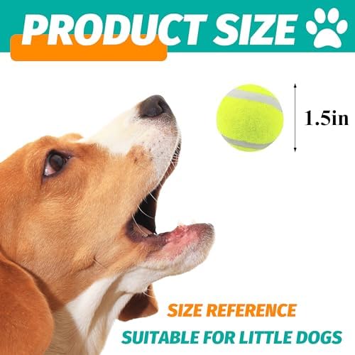 X-Small Dog Tennis Balls Dog Toys Ball 1.5" Pack of 12, Fit Ball Launchers - Image 3