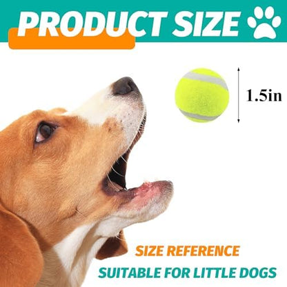 X-Small Dog Tennis Balls Dog Toys Ball 1.5" Pack of 12, Fit Ball Launchers - Image 3